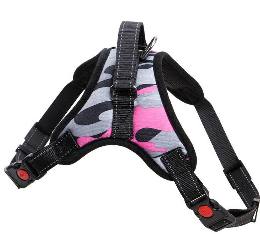 PETLAVISH™ No-Pull Dog Harness: Adjustable, Soft, Breathable Safe Control Vest S-XXL Dog Harness PETLAVISH™ Pink Camouflage XS 