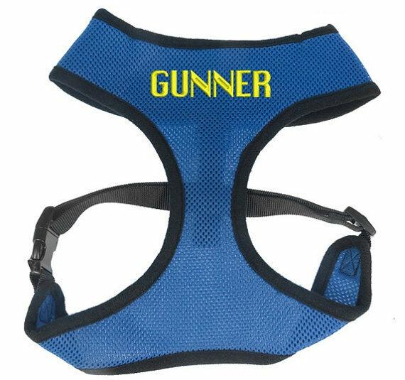 PETLAVISH™ Personalized Embroidery Small Dog Harness: Custom Font, Soft, Breathable No-Choke Vest Dog Harness PETLAVISH™ 