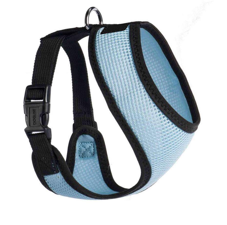 PETLAVISH™ Personalized Embroidery Small Dog Harness: Custom Font, Soft, Breathable No-Choke Vest Dog Harness PETLAVISH™ Cyan Blue Size 1 