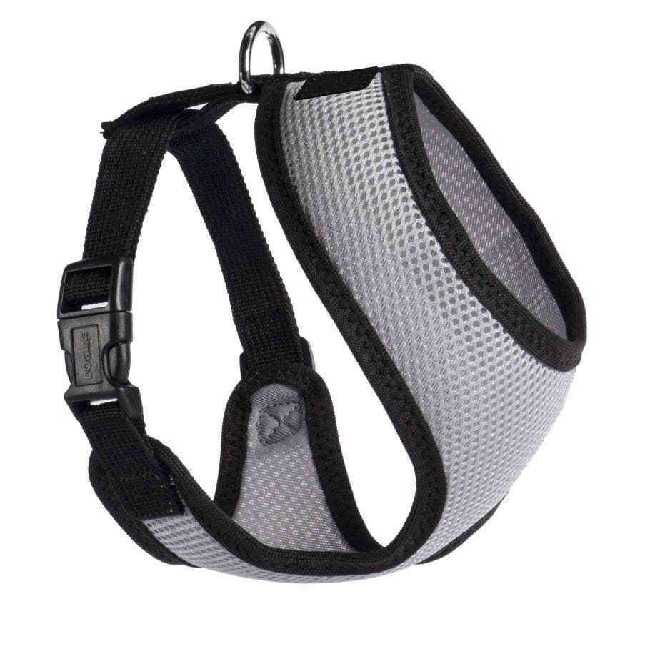 PETLAVISH™ Personalized Embroidery Small Dog Harness: Custom Font, Soft, Breathable No-Choke Vest Dog Harness PETLAVISH™ Grey Size 1 