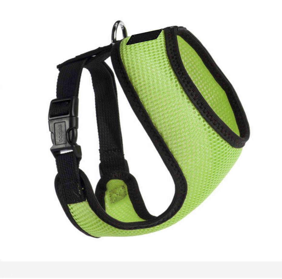 PETLAVISH™ Personalized Embroidery Small Dog Harness: Custom Font, Soft, Breathable No-Choke Vest Dog Harness PETLAVISH™ Lime Green Size 1 