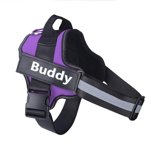 PETLAVISH™ Personalized No-Pull Dog Harness: Custom Name, Soft, Reflective, Breathable, Control Vest Dog Harness PETLAVISH™ Purple XS 