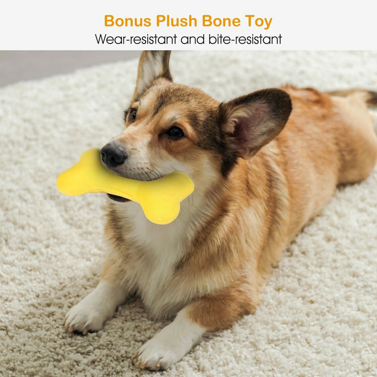 PETLAVISH™ Plush Dog/Cat Non-Slip Bed: S-XXL Cozy Fleece Cushion Mat Kennel w/ BONE Toy Pet Bed PETLAVISH™ Fashion 