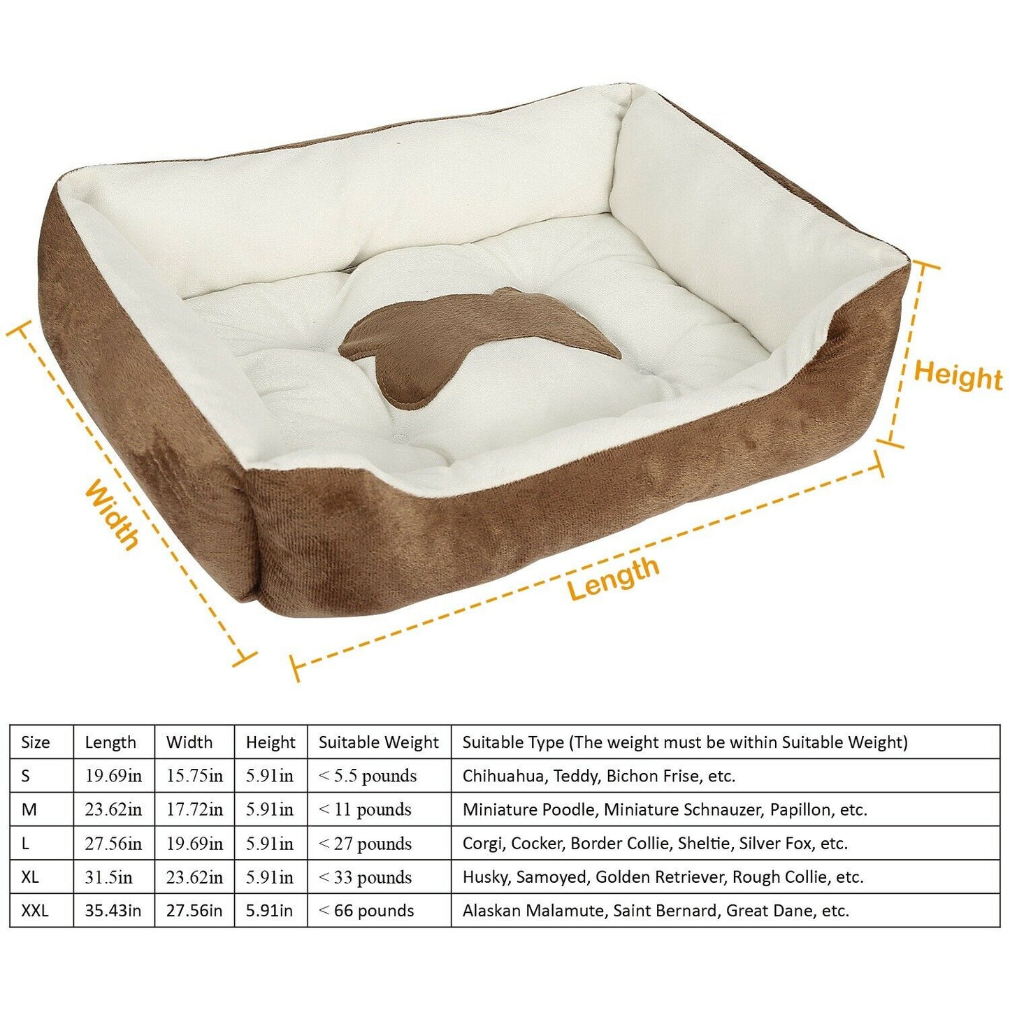 PETLAVISH™ Plush Dog/Cat Non-Slip Bed: S-XXL Cozy Fleece Cushion Mat Kennel w/ BONE Toy Pet Bed PETLAVISH™ Fashion 