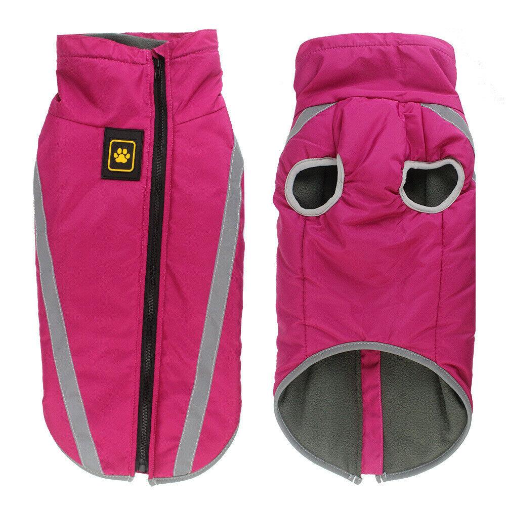 PETLAVISH Pro™ Warm Large Dog Vest Jacket: Waterproof Light-Reflecting Fleece XL-6XL Dog Vest Jacket PETLAVISH™ Fashion Pink XL 