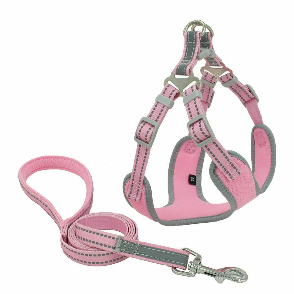 PETLAVISH™ Reflective No-Pull Dog Harness+Leash: Adjustable, Soft, Breathable Control Vest XS-Large Dog Harness PETLAVISH™ Pink S 