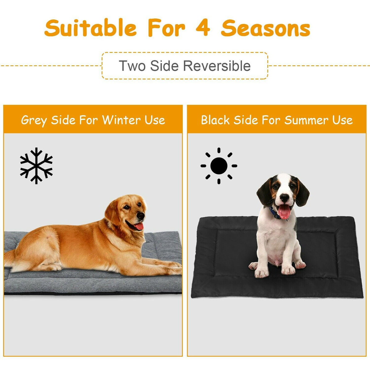 PETLAVISH™ Reversible Calming Mat Dog/Cat Bed - Breathable Cool + Warm Polar Fleece Pet Bed PETLAVISH™ Fashion 