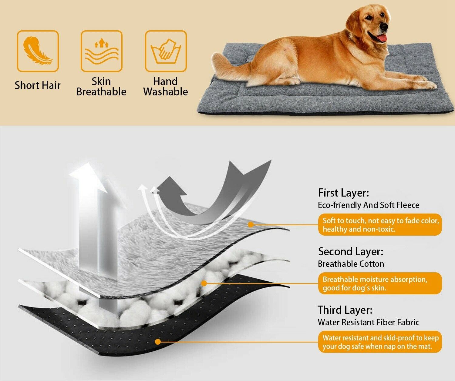 Reversible dog mat