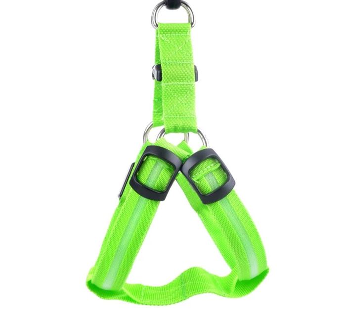 PETLAVISH™ Small Dog LED Glow USB Dog Harness: Adjustable, Safe Control Vest S-XL Dog Harness PETLAVISH™ Light Green Small 
