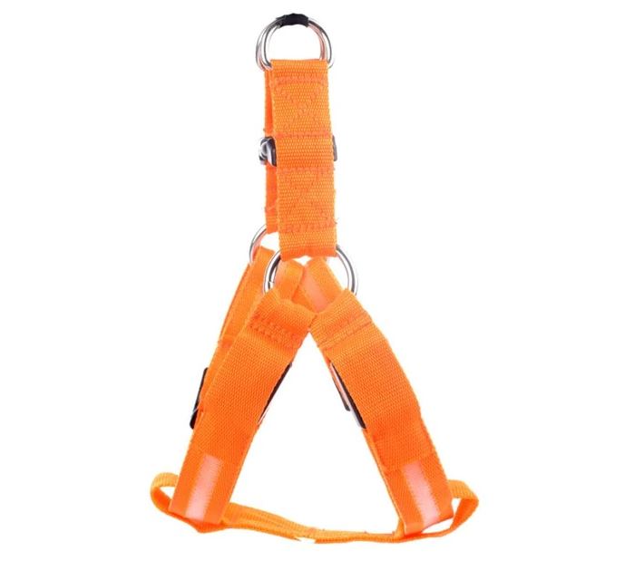 PETLAVISH™ Small Dog LED Glow USB Dog Harness: Adjustable, Safe Control Vest S-XL Dog Harness PETLAVISH™ Orange Small 