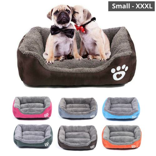 PETLAVISH™ UltraComfy Dog/Cat Breathable Bed: S-XXXL Cozy Fleece Cushion Paw Mat Kennel Pet Bed PETLAVISH™ Fashion Coffee S: 17.7*13.8 inch 