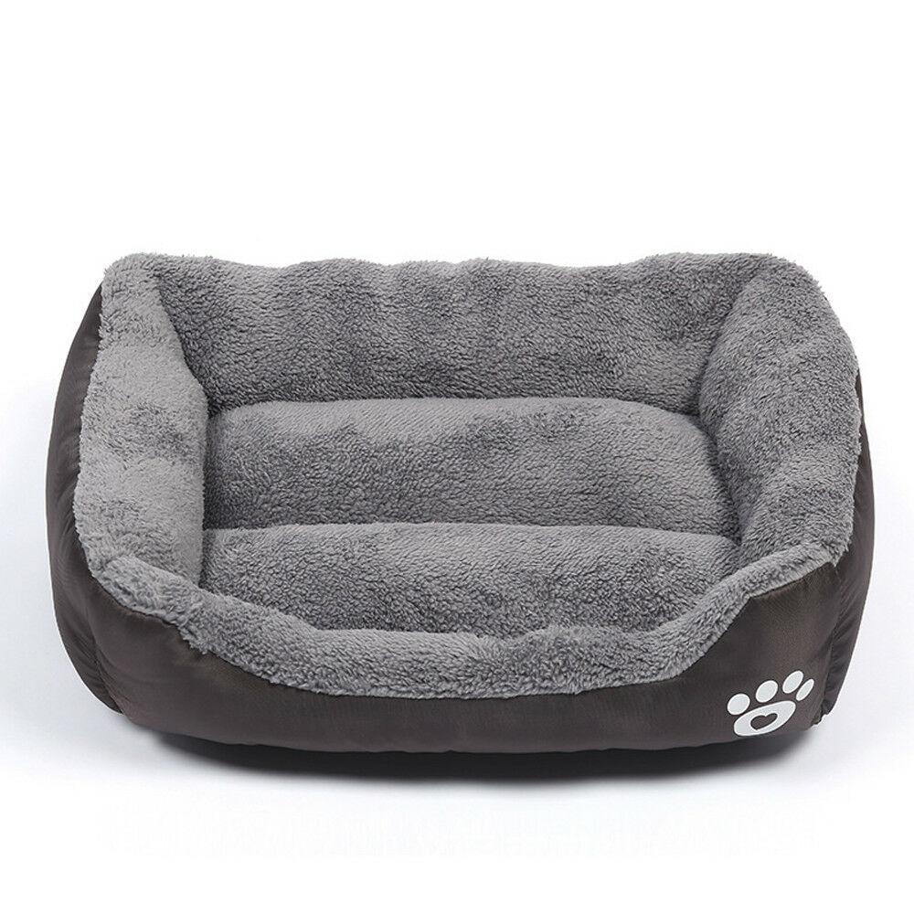 PETLAVISH™ UltraComfy Dog/Cat Breathable Bed: S-XXXL Cozy Fleece Cushion Paw Mat Kennel Pet Bed PETLAVISH™ Fashion Coffee M: 22.8*17.7 inch 