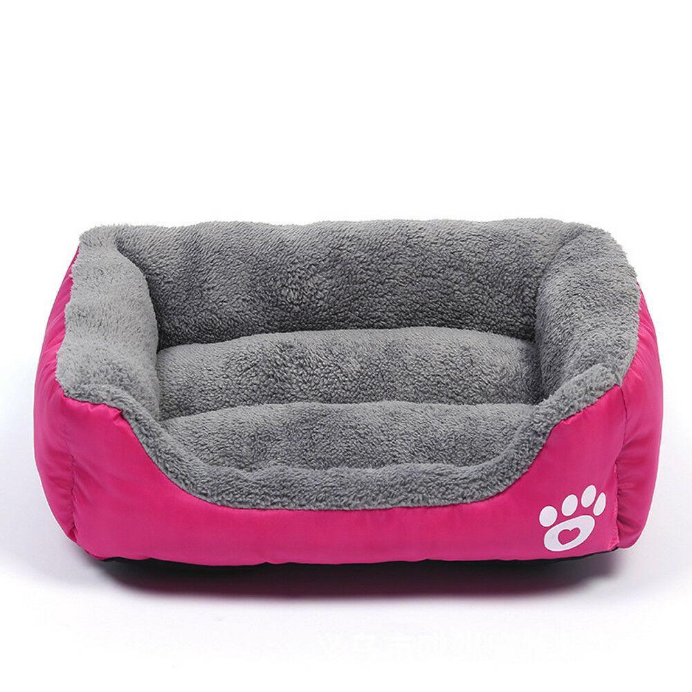 PETLAVISH™ UltraComfy Dog/Cat Breathable Bed: S-XXXL Cozy Fleece Cushion Paw Mat Kennel Pet Bed PETLAVISH™ Fashion Hot Pink S: 17.7*13.8 inch 