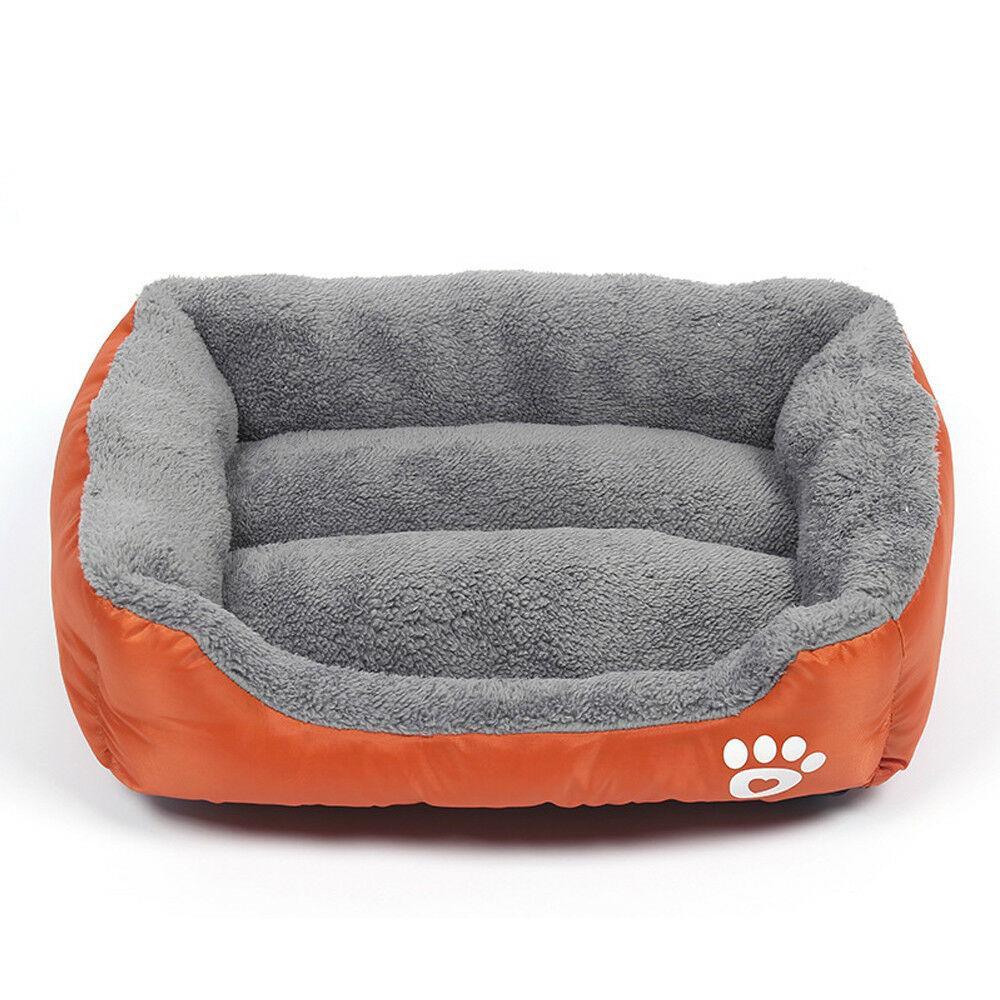 PETLAVISH™ UltraComfy Dog/Cat Breathable Bed: S-XXXL Cozy Fleece Cushion Paw Mat Kennel Pet Bed PETLAVISH™ Fashion Orange S: 17.7*13.8 inch 
