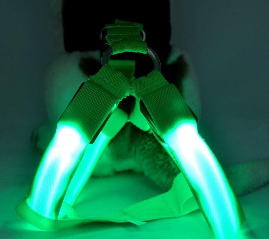 PETLAVISH™ Small Dog LED Glow USB Dog Harness: Adjustable, Safe Control Vest S-XL Dog Harness PETLAVISH™ 