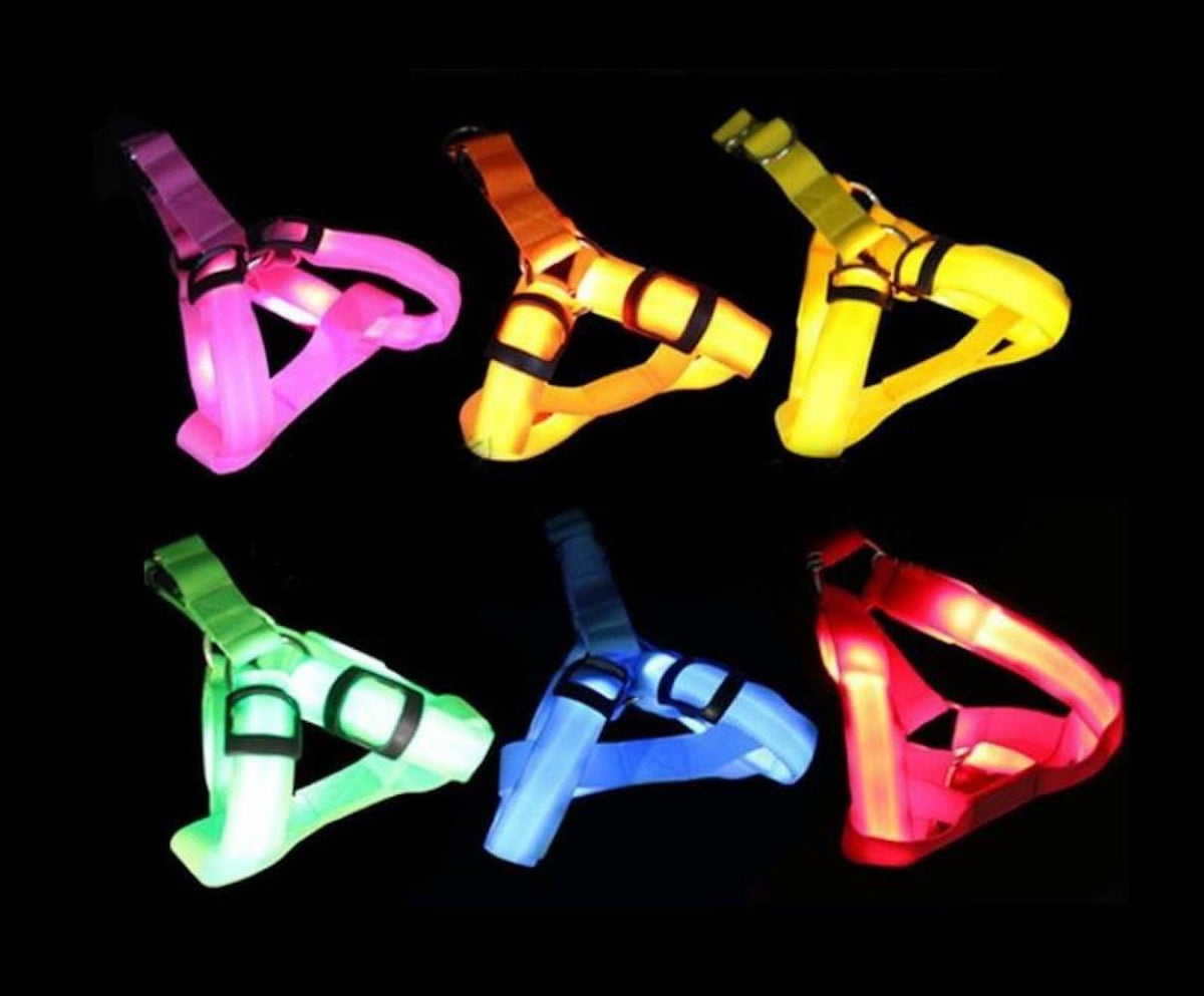 PETLAVISH™ Small Dog LED Glow USB Dog Harness: Adjustable, Safe Control Vest S-XL Dog Harness PETLAVISH™ 