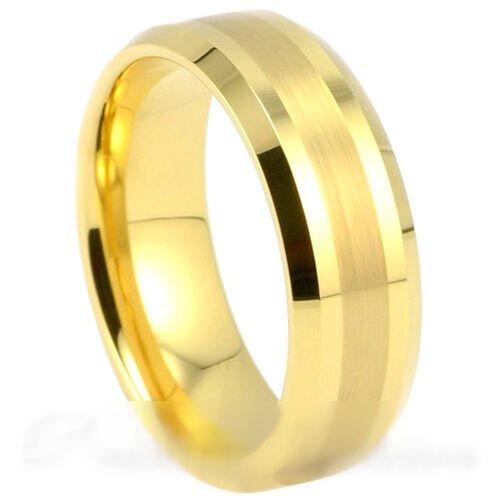 PJewelz™ Men&#39;s Tungsten Carbide Wedding Band Ring Black/Gold/Brushed Silver (Size 6-15) men&#39;s ring PJewelz™ Fashion 