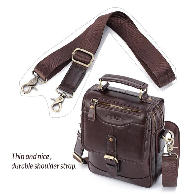 PLX™ Men's Leather Crossbody Messenger Satchel Shoulder Tablet Bag crossbody bag PLX™ Fashion 