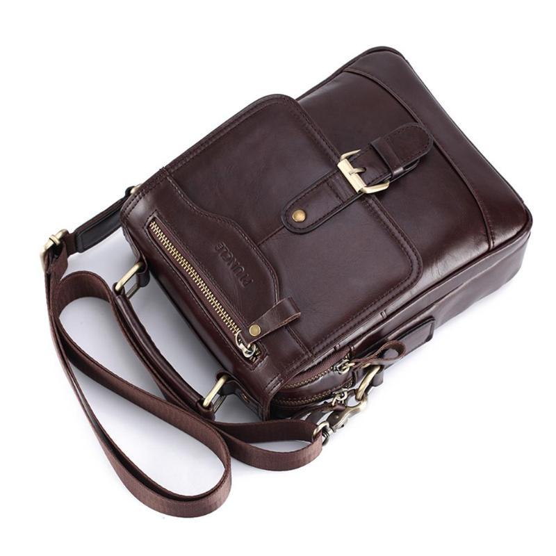 PLX™ Men's Leather Crossbody Messenger Satchel Shoulder Tablet Bag crossbody bag PLX™ Fashion 