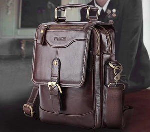 PLX™ Men's Leather Crossbody Messenger Satchel Shoulder Tablet Bag ...