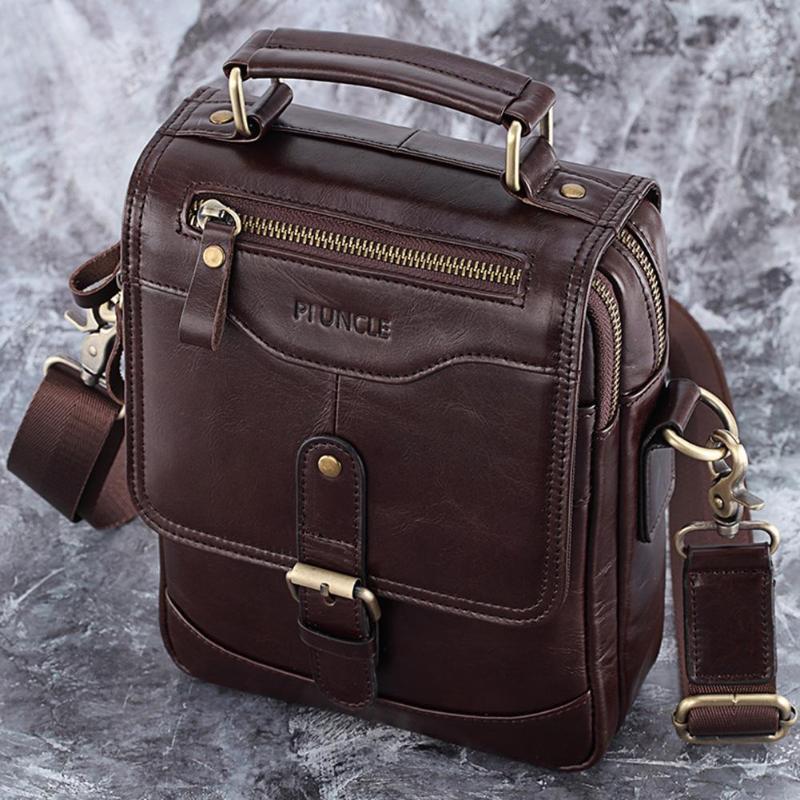 PLX™ Men's Leather Crossbody Messenger Satchel Shoulder Tablet Bag crossbody bag PLX™ Fashion 