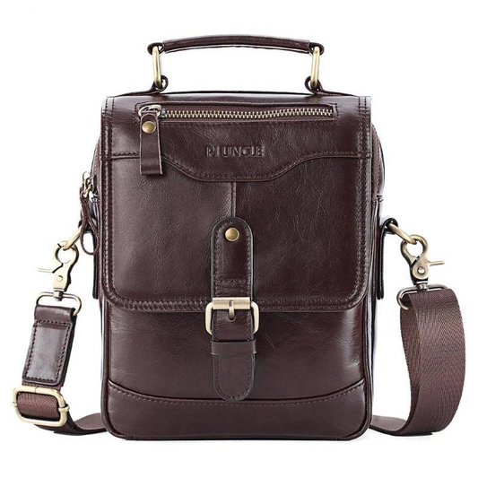 PLX™ Men's Leather Crossbody Messenger Satchel Shoulder Tablet Bag crossbody bag PLX™ Fashion 