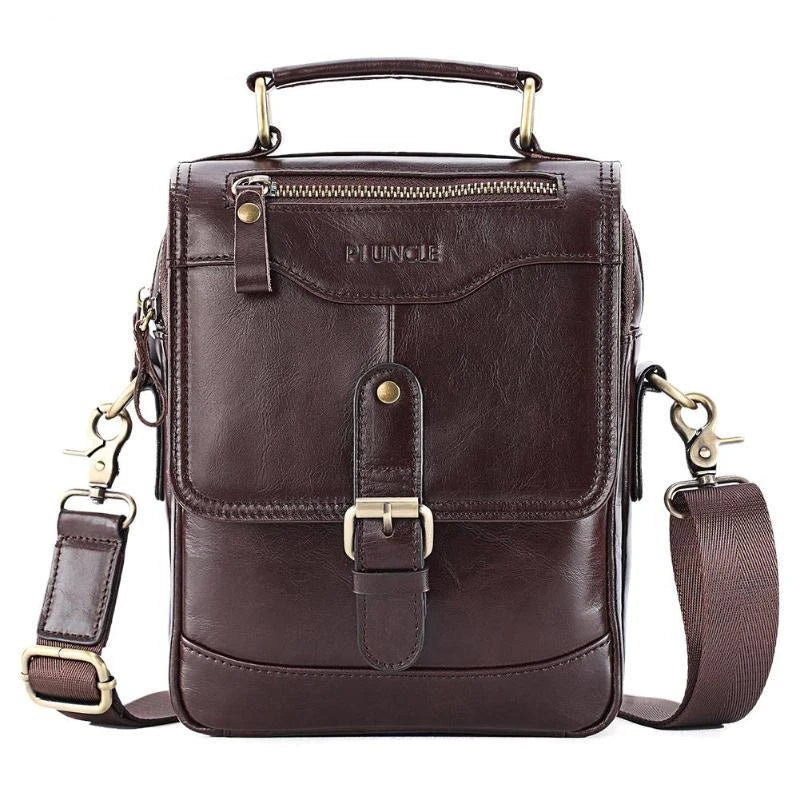 PLX™ Men's Leather Crossbody Messenger Satchel Shoulder Tablet Bag crossbody bag PLX™ Fashion 