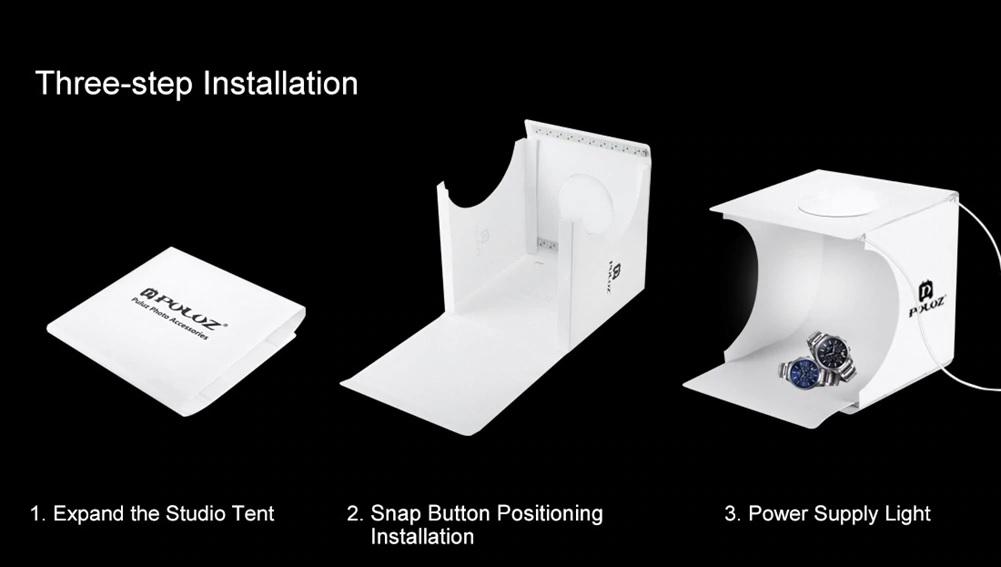 PLZ™ Mini LED Photo Lightbox: 5 Background Folding Photography Studio Box photo lightbox PLZ™ 