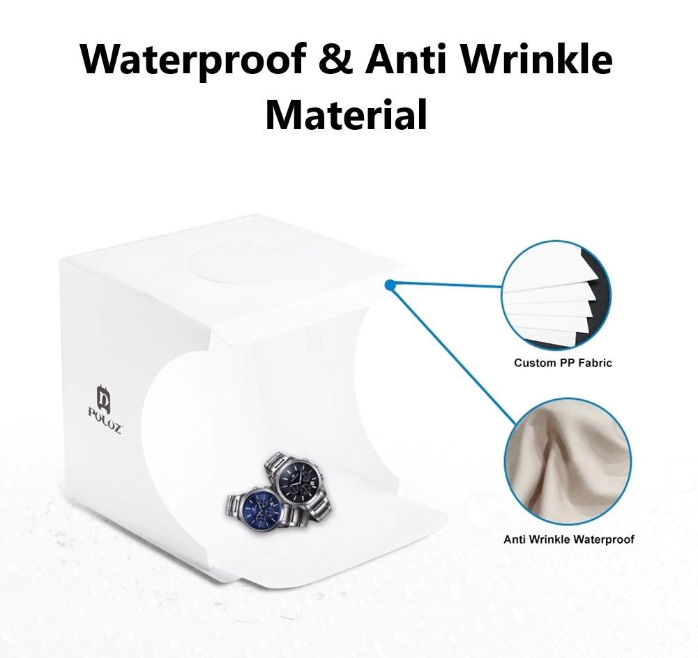 PLZ™ Mini LED Photo Lightbox: 5 Background Folding Photography Studio Box photo lightbox PLZ™ 