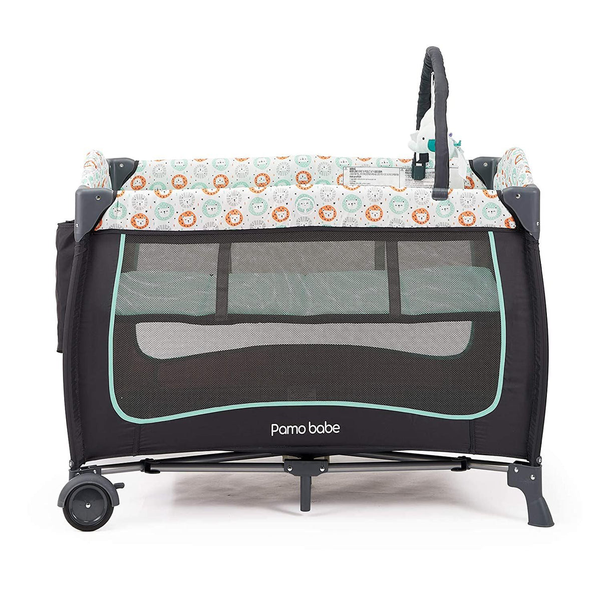PMBabe™ 3-in-1 Play Yard &amp; Nursery Center: Portable Bassinet, Changing Table, Toy Bar Play Yards PMBabe™ 