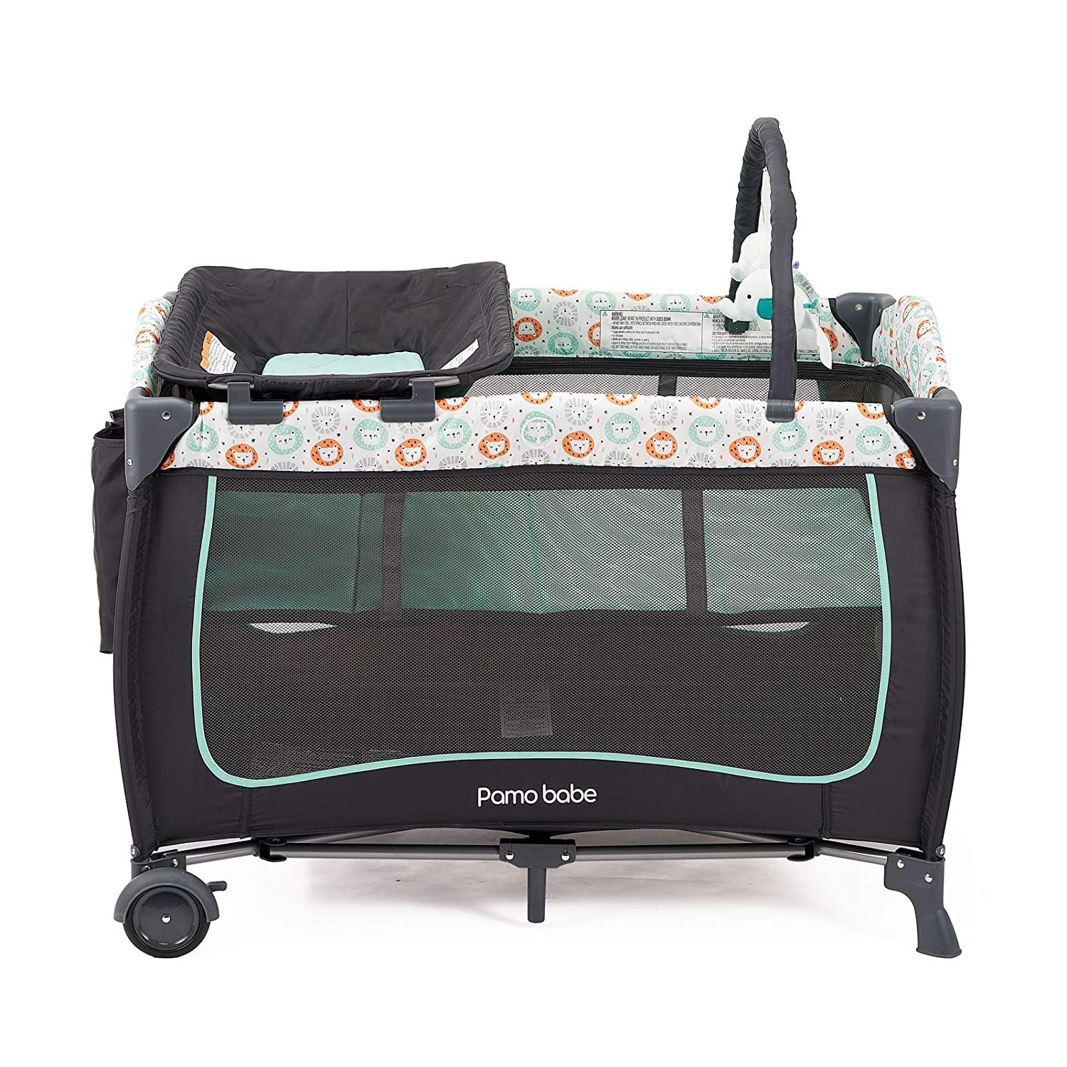 PMBabe™ 3-in-1 Play Yard & Nursery Center: Portable Bassinet, Changing Table, Toy Bar Play Yards PMBabe™ 