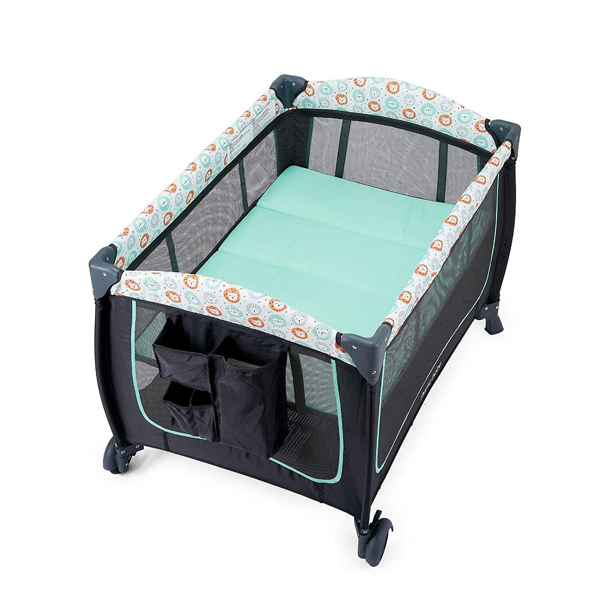 PMBabe™ 3-in-1 Play Yard &amp; Nursery Center: Portable Bassinet, Changing Table, Toy Bar Play Yards PMBabe™ 