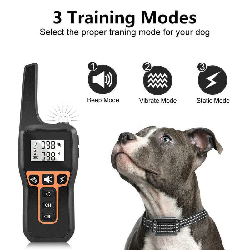 PPTekPro™ Remote Dog Shock Training Collar: 3280ft, Rechargeable, Waterproof LCD dog training collar PPTekPro™ 