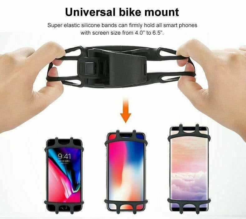 PROWheelX™ 360° Silicone Bike Cell Phone Holder | Motorcyle Cycling Handlebar Mount bike phone holder PROWheelX™ 