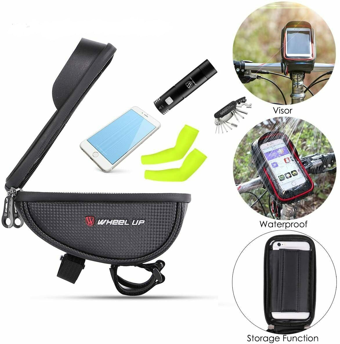 PROWheelX™ Waterproof Bike Cell Phone Case Bag Holder | Motorcyle Cycling Handlebar Mount bike phone holder PROWheelX™ 