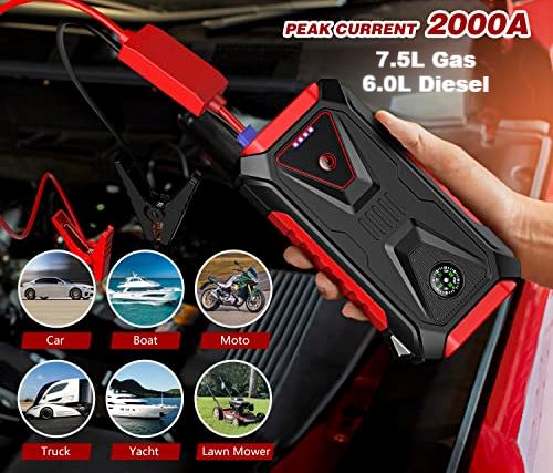 RLXPro™ Car Jump Starter: 12V/2000A, 28000mAh Power Bank, Booster, Charger Car Jump Starter RLXPro™ 