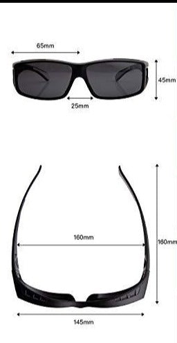 Sports Polarized Black Sunglasses for Men - UV400 TAC Lens