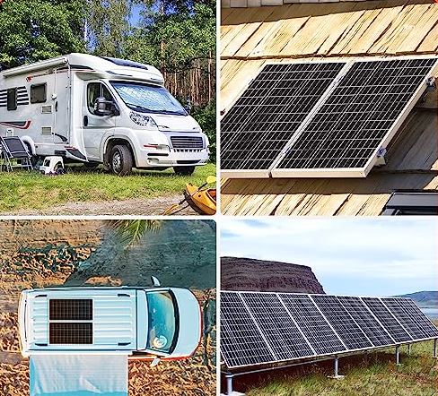RSolarX™ Two 100W Solar Panels: 200W Total, 12V, High Efficiency Power, Off-Grid RSolarX™ 