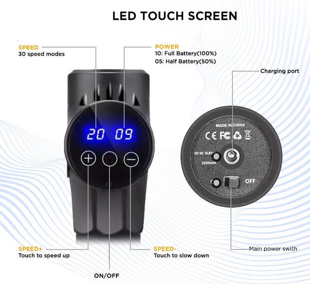 RVBXElite™ PRO 30 Speed Deep Tissue Massage Gun - 13 Heads - Handheld Rechargeable Percussion Massager massage gun RVBXElite™ 