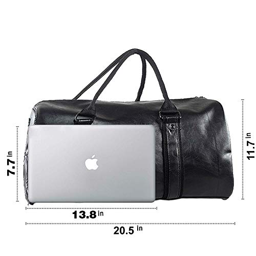 SFFashion™ Leather Weekender Duffel Bag w/ Shoe Compartment - Travel Carry On Bag Duffle Travel Bag SFFashion™ 