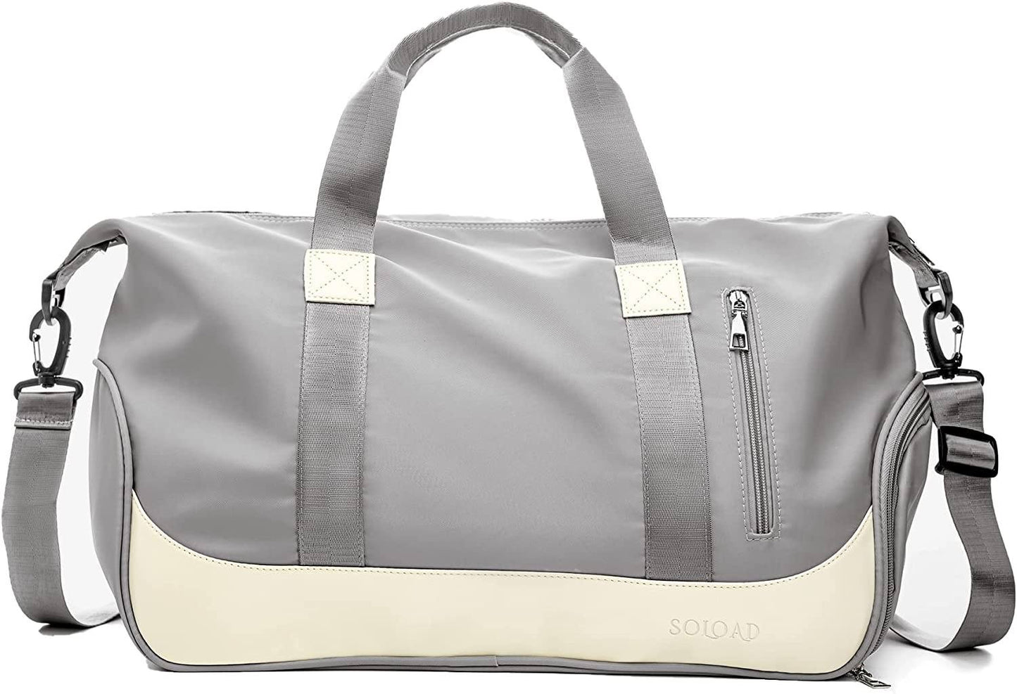 SLOFashion™ Lightweight Duffel Travel Bag w/ Shoe Compartment - Carry On Weekender Duffle Travel Bag SLOFashion™ Gray 
