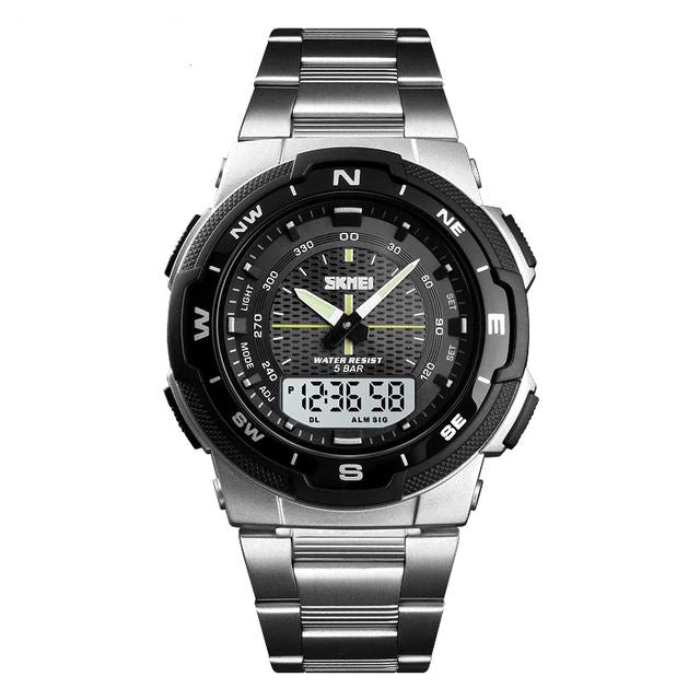 SMax™ Men&#39;s Business Sport Quartz Wrist Watch Digital Watches SMax™ Fashion Silver 