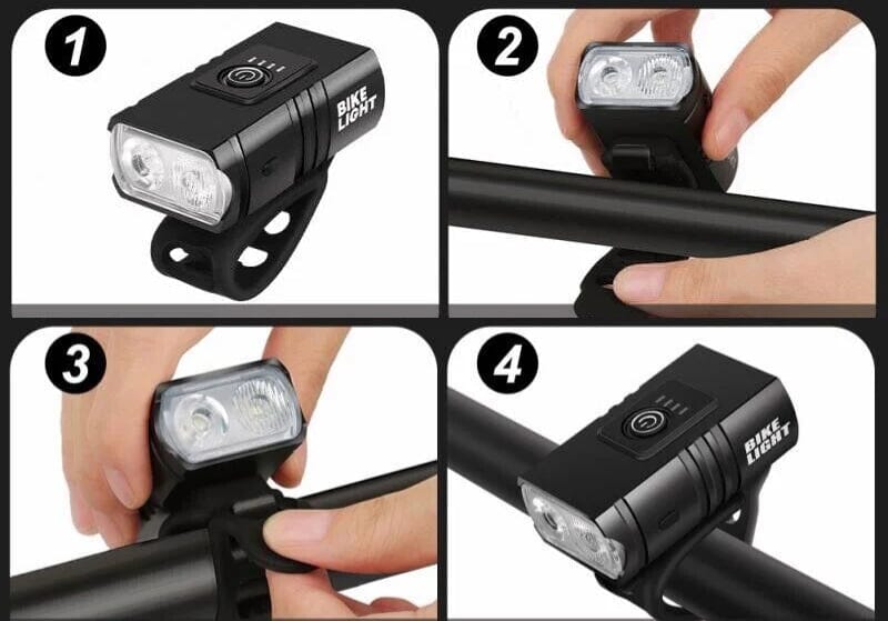 SMAXElite™ LED Rechargeable Bicycle Headlight: Front Bike Lamp, 6 Modes, USB bike led SMAXElite™ 