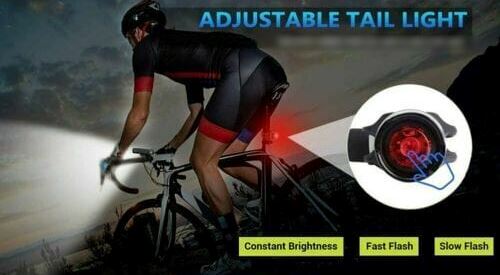 SMAXElite™ LED Rechargeable Bicycle Headlight + Odometer/Speedometer Set: Front/Rear/Horn bike led SMAXElite™ 