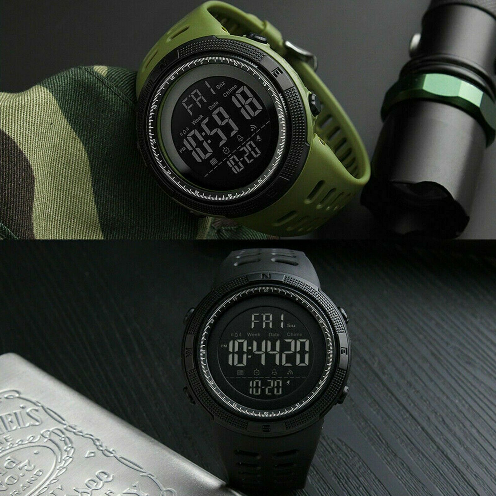 SMAXElite™ Men's Military Sport LED Digital Waterproof Wrist Watch 1D military watch SMAXElite™ Fashion 