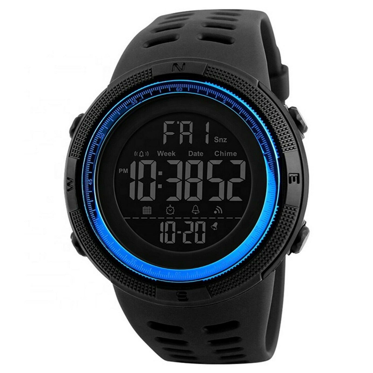 SMAXElite™ Men's Military Sport LED Digital Waterproof Wrist Watch 1D military watch SMAXElite™ Fashion Black_Blue 
