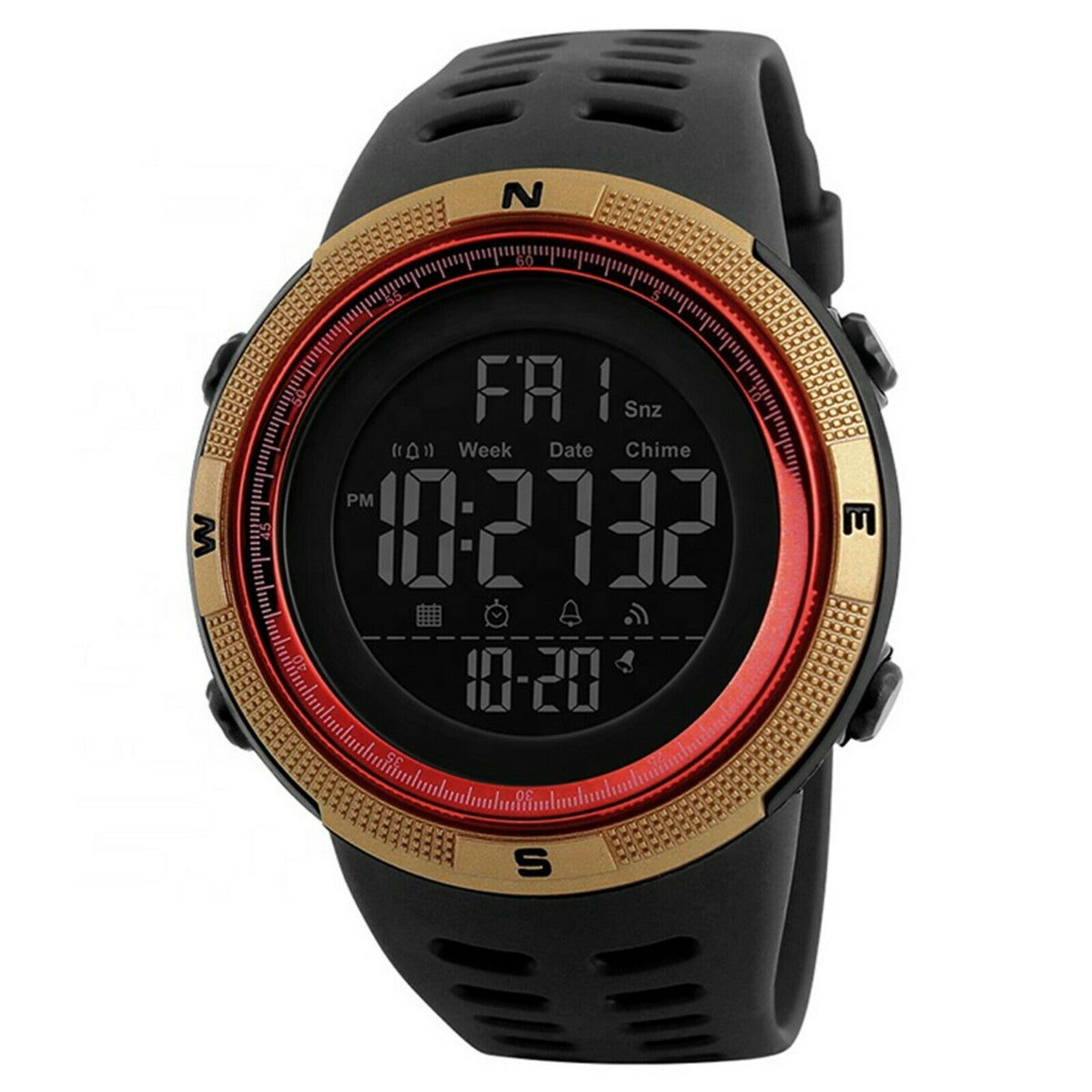 SMAXElite™ Men&#39;s Military Sport LED Digital Waterproof Wrist Watch 1D military watch SMAXElite™ Fashion Black_Red_Gold 
