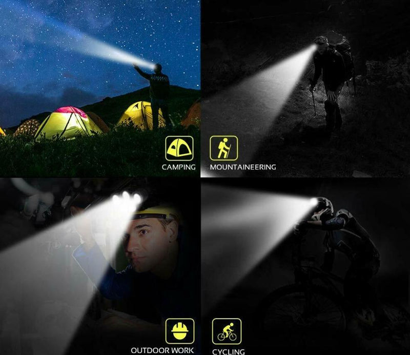 SMAXLuminate™ Mega-Bright 5 LED Headlamp: Rechargeable Waterproof Head Light Torch 250000LM led headlamp SMAXLuminate™ 