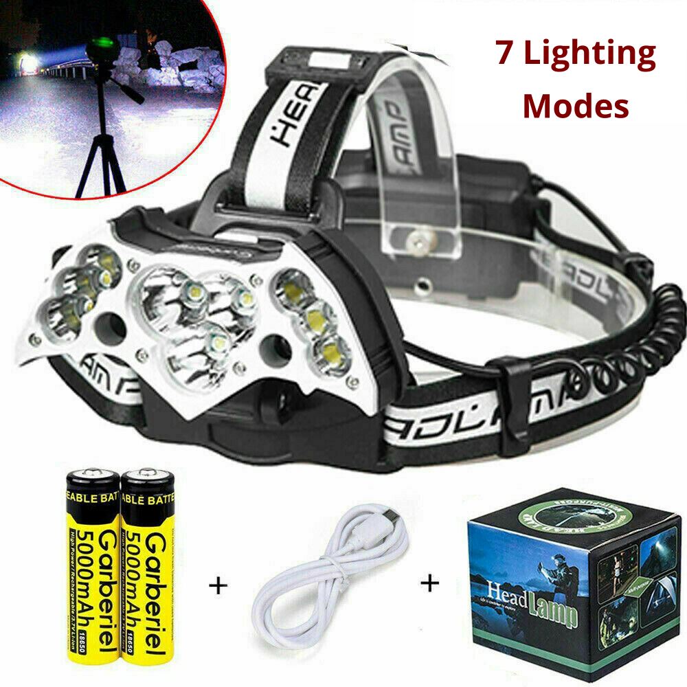 SMAXLuminate™ Super-Bright 11 LED Headlamp: Rechargeable Waterproof Head Light Torch 990000LM led headlamp SMAXLuminate™ 
