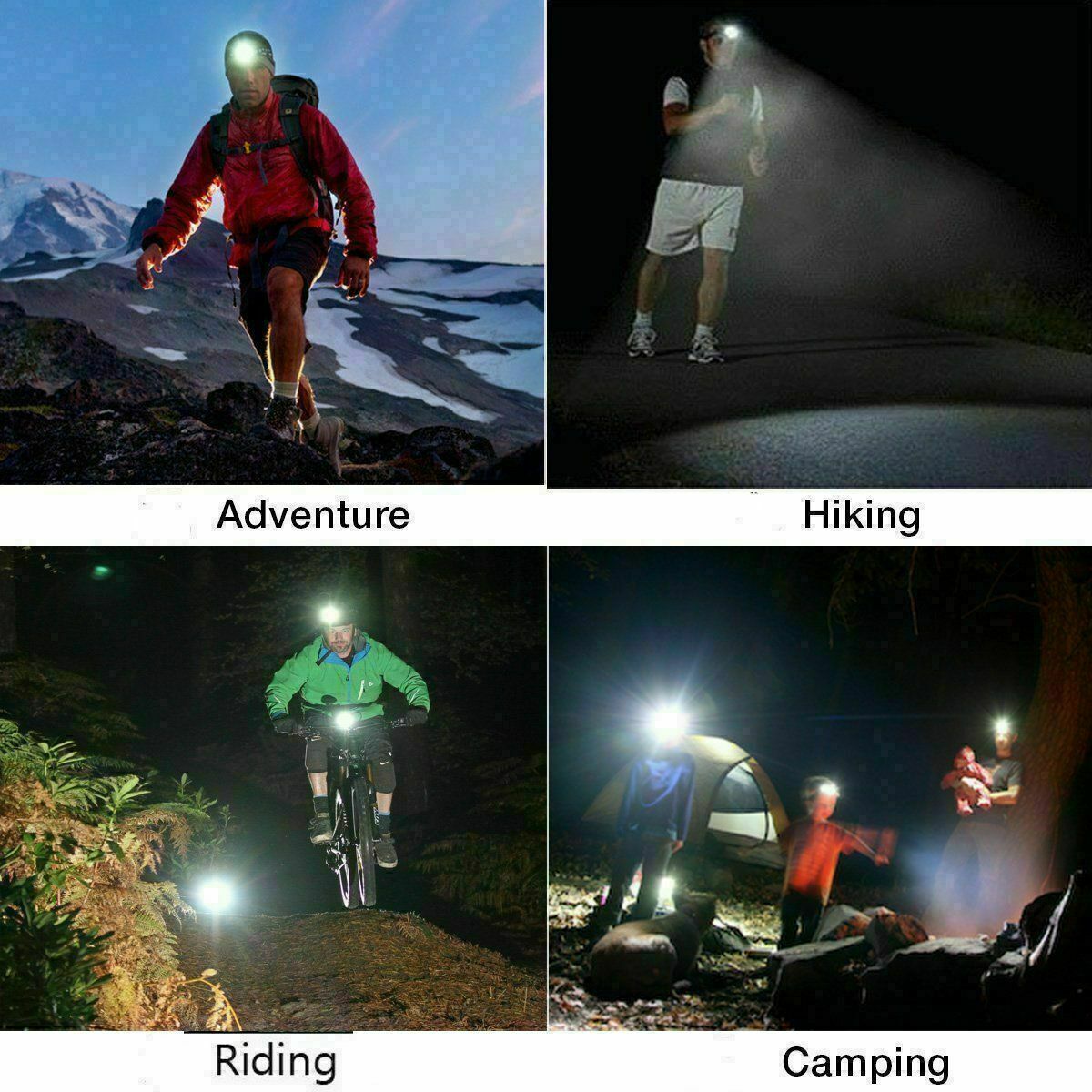 SMAXLuminate™ Ultra-Bright 5 LED Headlamp: Zoom Rechargeable Waterproof Head Light Torch 990000LM led headlamp SMAXLuminate™ 